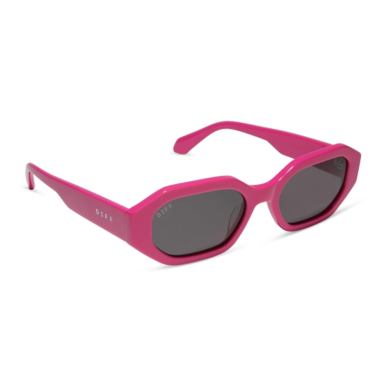 ALLEGRA - BRIGHT PINK   GREY SUNGLASSES