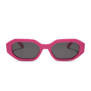 ALLEGRA - BRIGHT PINK   GREY SUNGLASSES