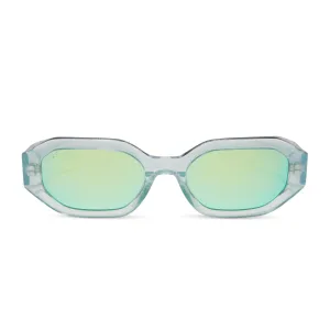 ALLEGRA - OPALESCENT TURQUOISE   TURQUOISE ICE MIRROR SUNGLASSES