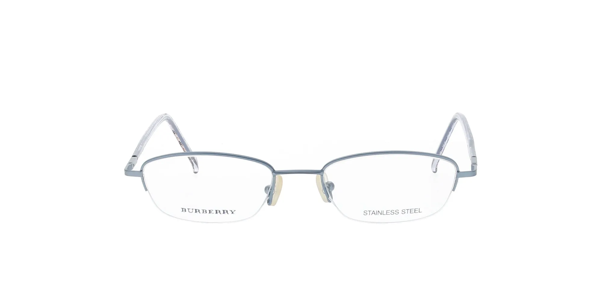 Azure Blue Vintage Burberry Semi-Rimless Frame