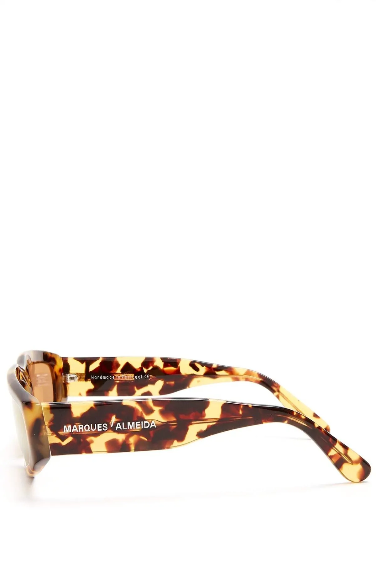 BROWN TORTOISE ANGULAR FRAME SUNGLASSES
