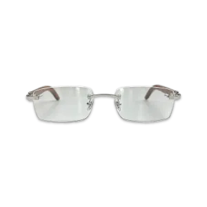 Cartier Wood Frame Sunglasses Clear/Brown