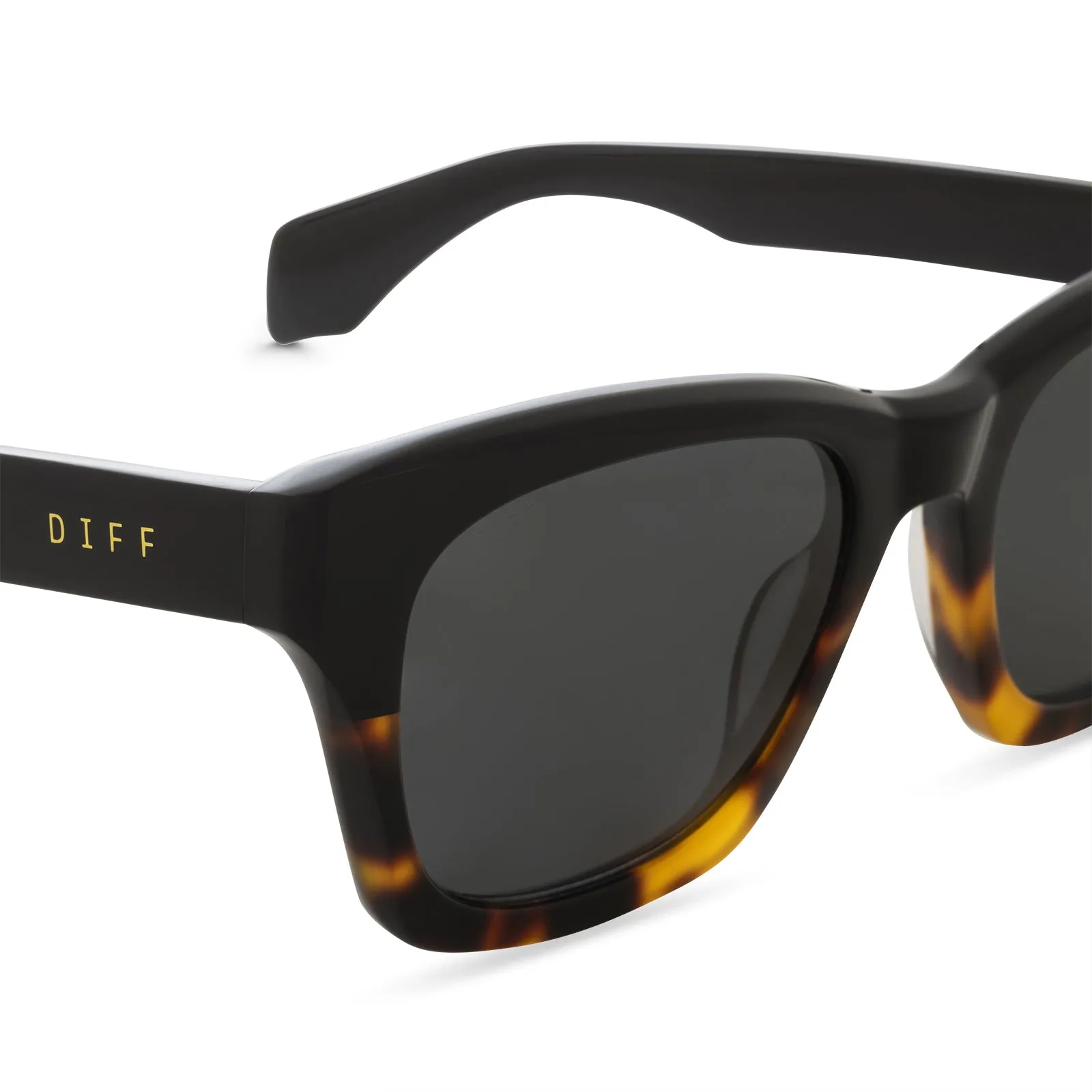 DEAN - BLACK TORTOISE   GREY POLARIZED SUNGLASSES