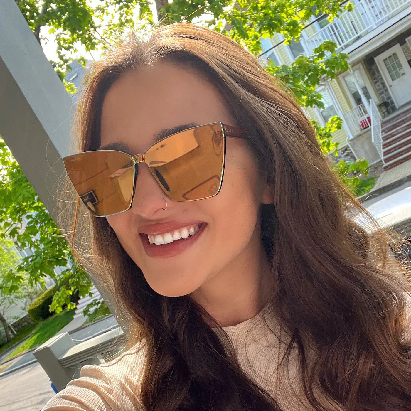 GOLDIE XS - BLACK   SUNSET MIRROR SUNGLASSES