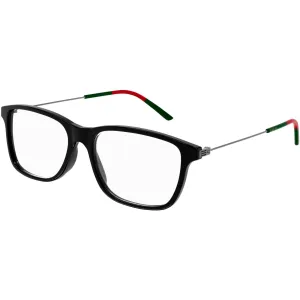 Gucci Men's Eyeglasses - Black Plastic/Metal Rectangular Frame Demo Lens | GG1050O 004