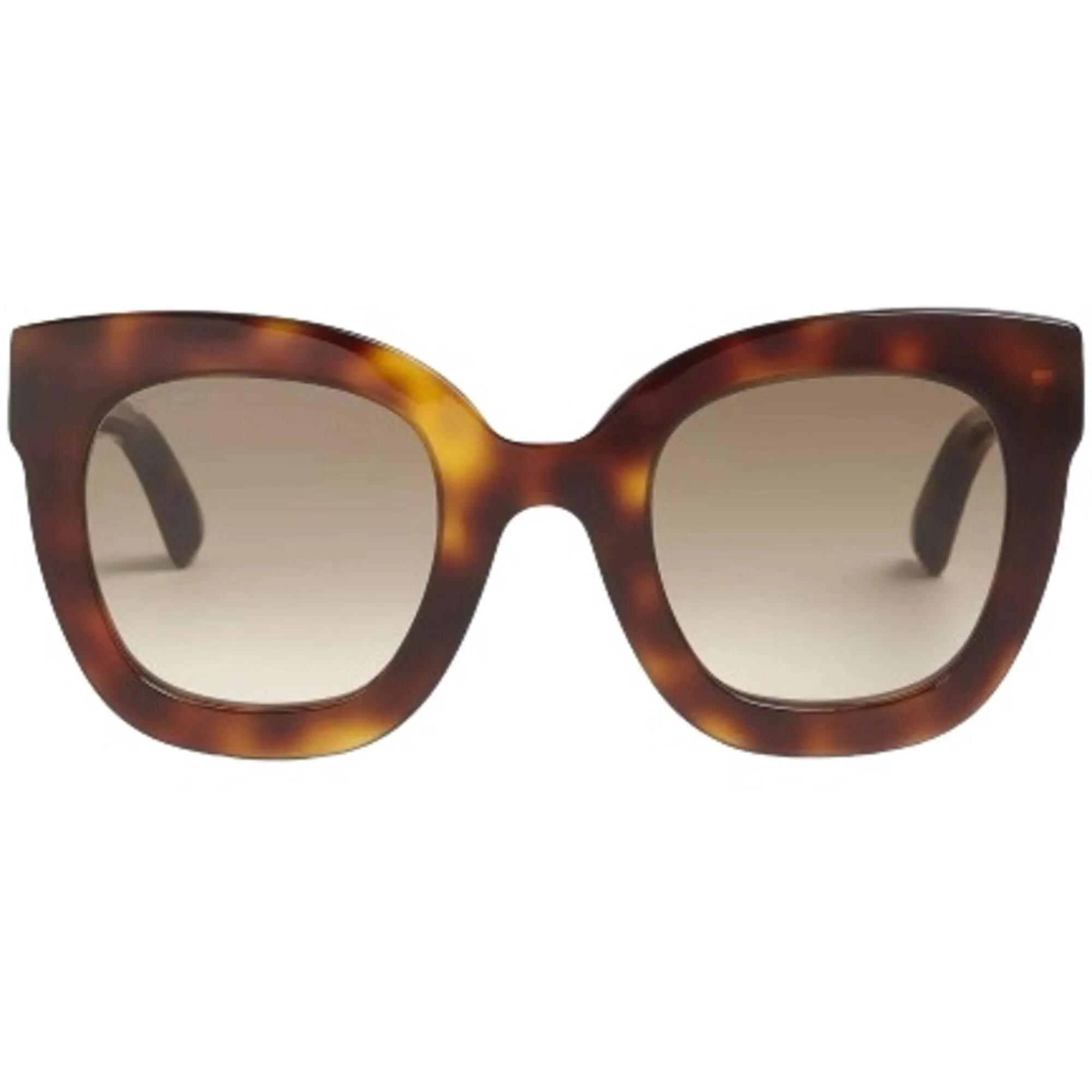 Gucci Women's Sunglasses Havana Fixed Nose Pads Full Rim Butterfly Frame | GG0208S 003
