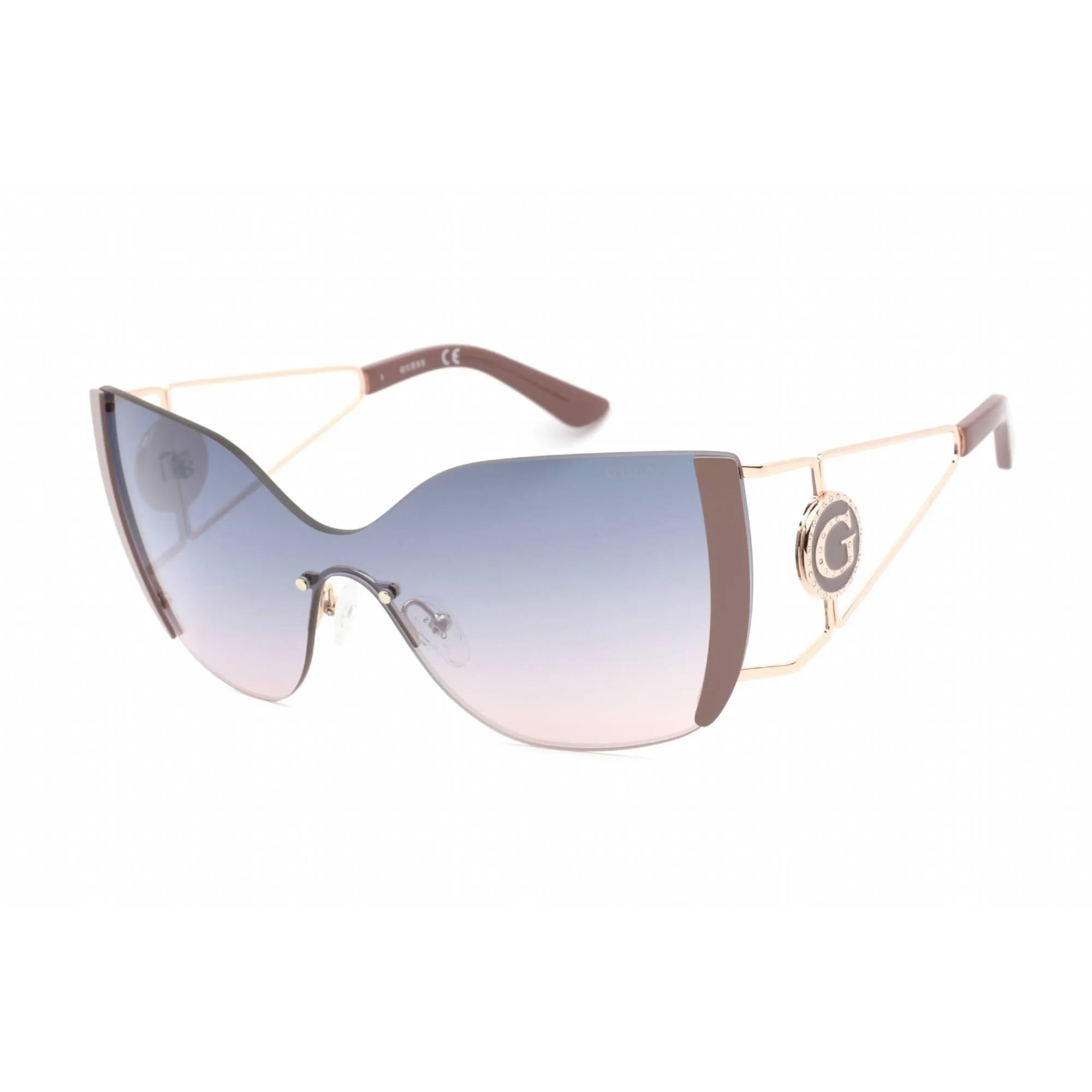 Guess Women's Sunglasses - Gradient Blue Lens Violet/Gold Cat Eye Frame | GU7719 83W