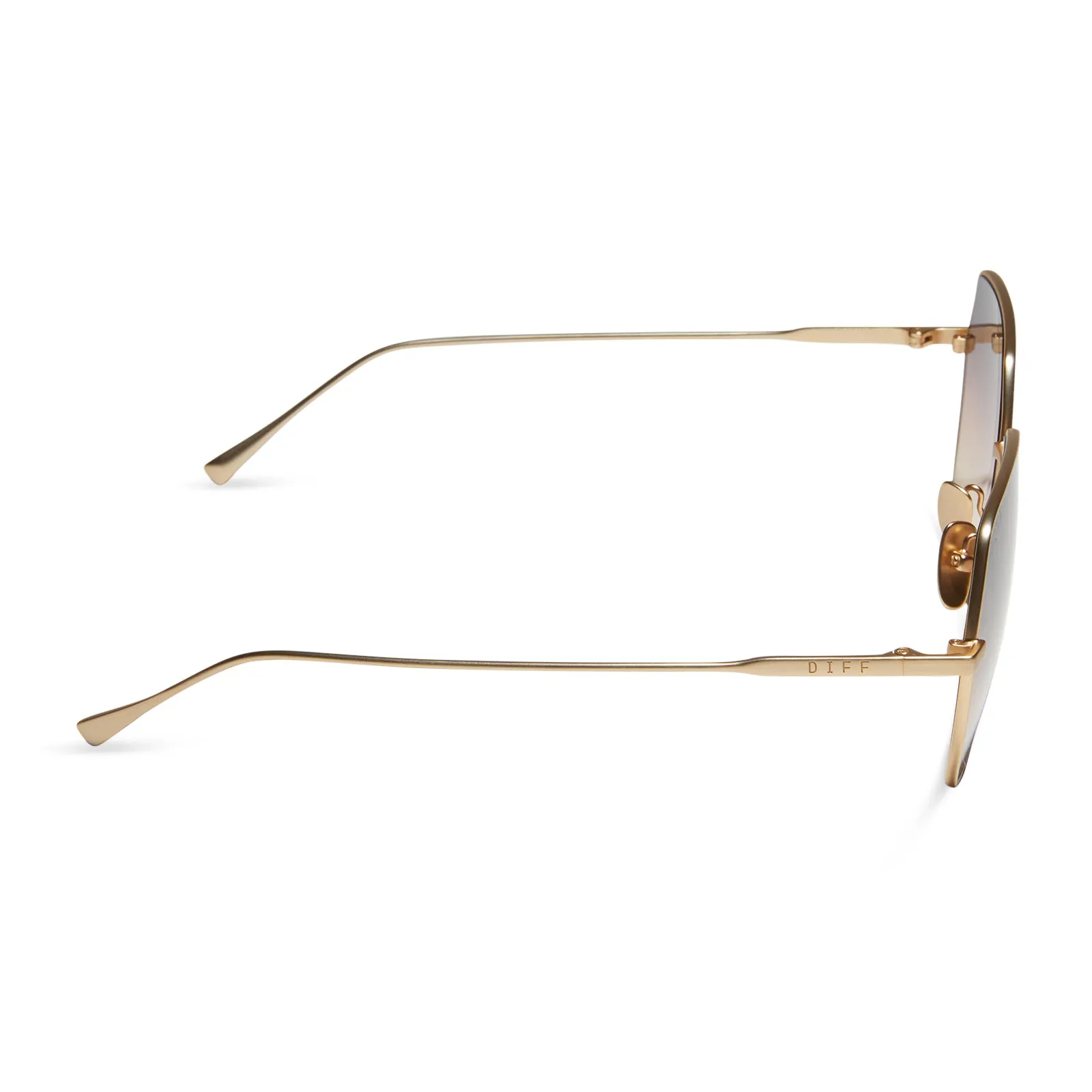 HARLOWE - BRUSHED GOLD   TWILIGHT GRADIENT SUNGLASSES