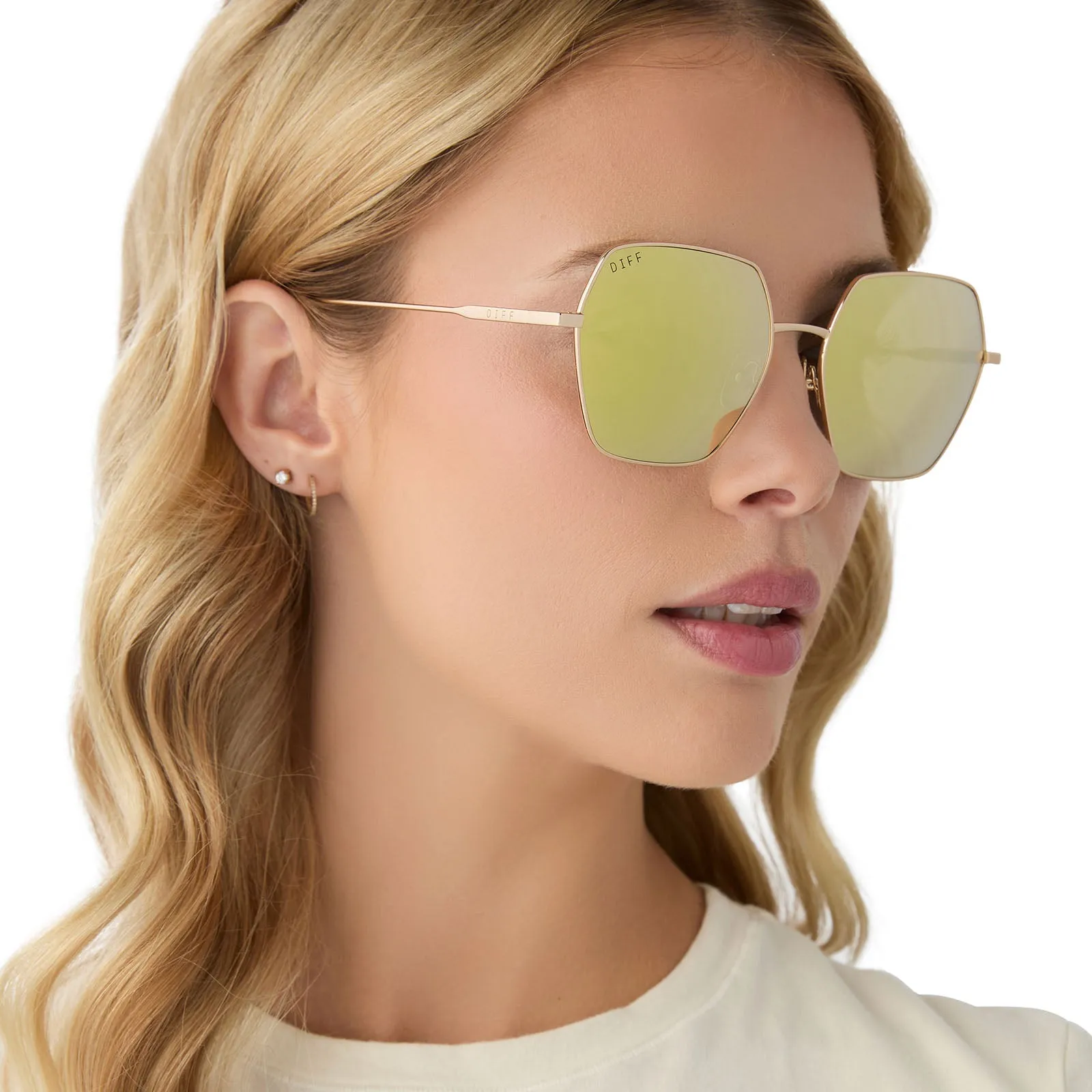 HARLOWE - GOLD   BRILLIANT GOLD MIRROR SUNGLASSES