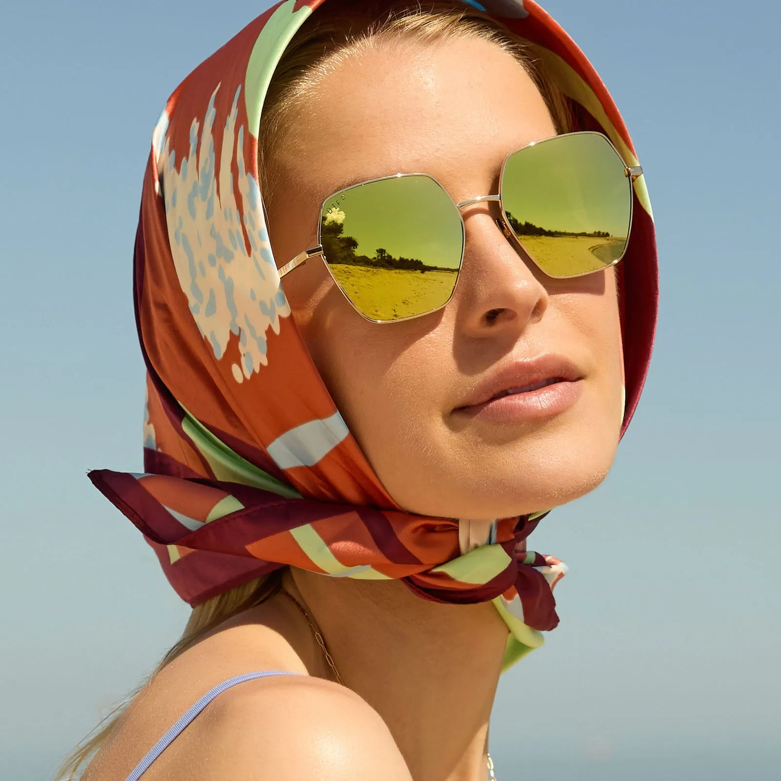 HARLOWE - GOLD   BRILLIANT GOLD MIRROR SUNGLASSES