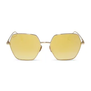 HARLOWE - GOLD   BRILLIANT GOLD MIRROR SUNGLASSES
