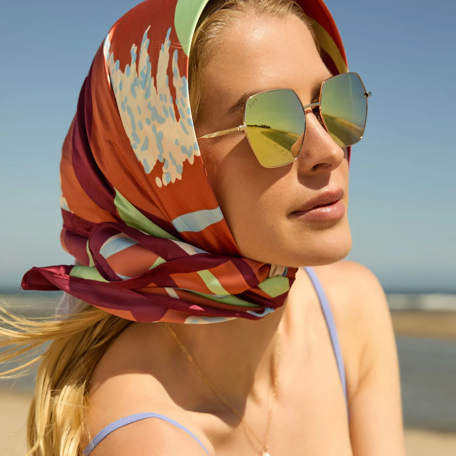 HARLOWE - GOLD   BRILLIANT GOLD MIRROR SUNGLASSES