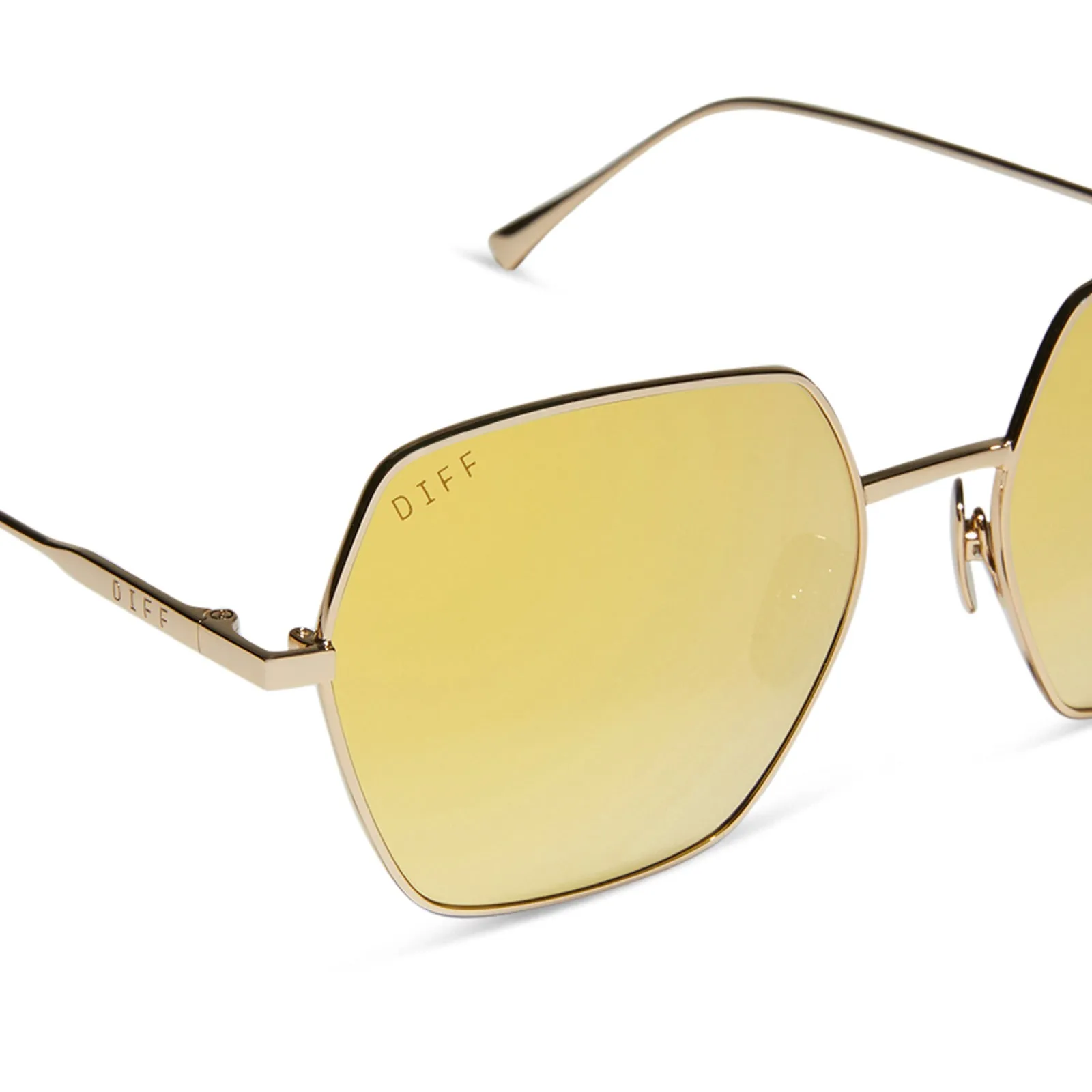 HARLOWE - GOLD   BRILLIANT GOLD MIRROR SUNGLASSES