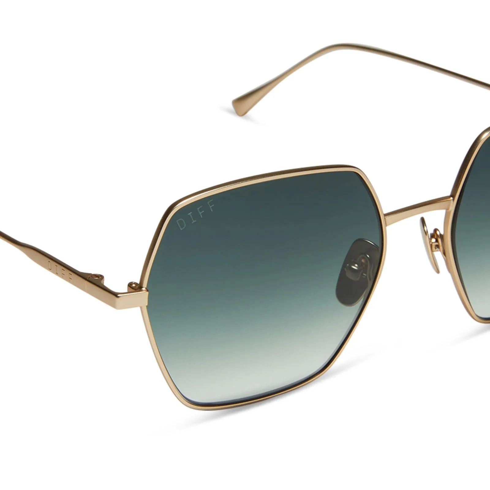 HARLOWE - MATTE GOLD   G15 GRADIENT SUNGLASSES