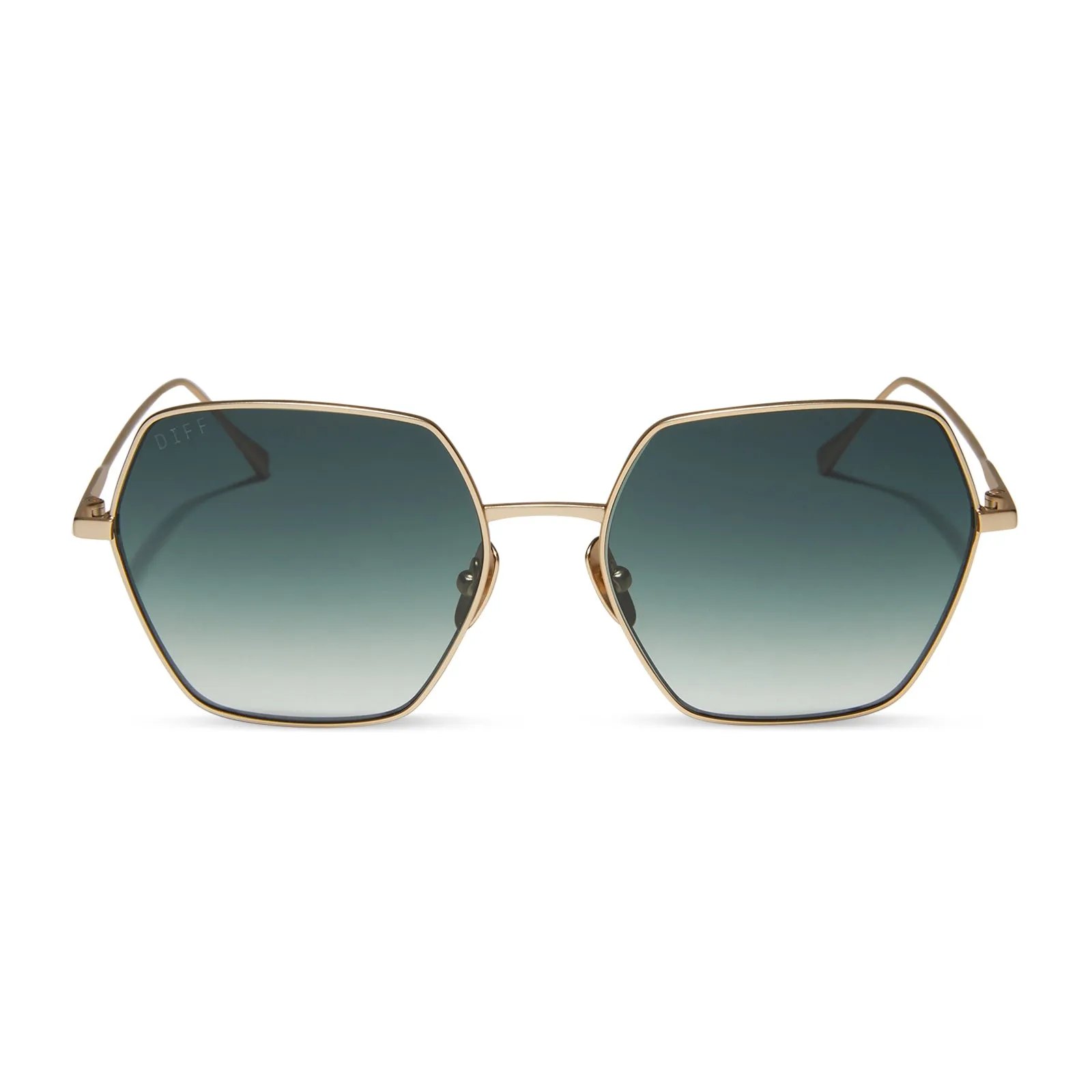 HARLOWE - MATTE GOLD   G15 GRADIENT SUNGLASSES