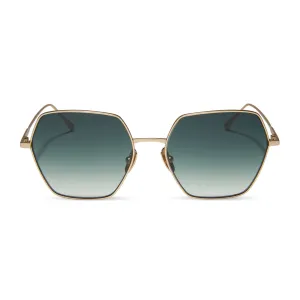 HARLOWE - MATTE GOLD   G15 GRADIENT SUNGLASSES