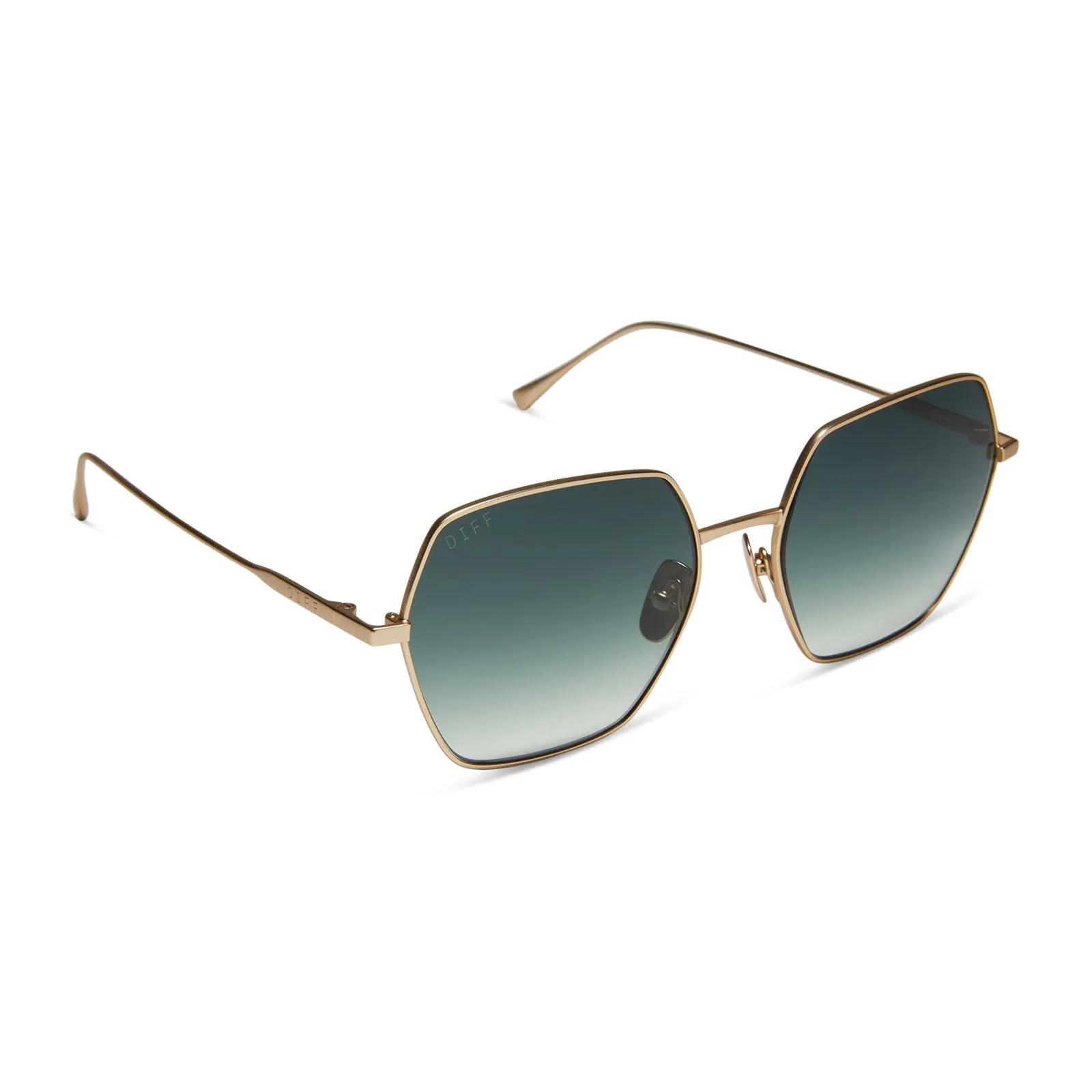 HARLOWE - MATTE GOLD   G15 GRADIENT SUNGLASSES
