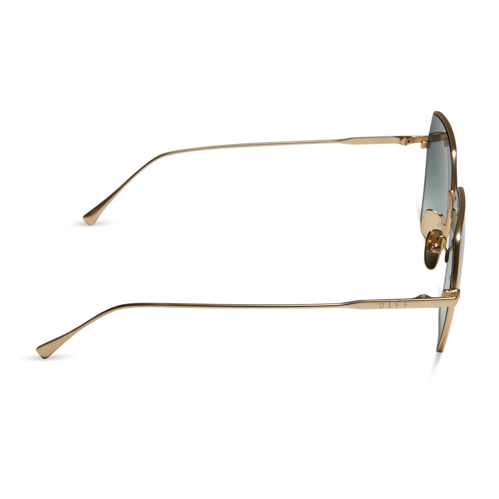 HARLOWE - MATTE GOLD   G15 GRADIENT SUNGLASSES
