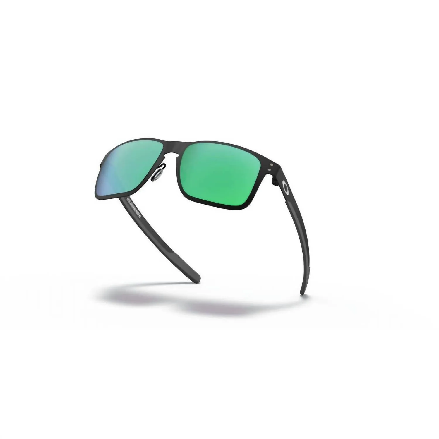 Holbrook Metal Non Polarized Sunglasses 4123 - 04 - 55 In Matte Black/jade Iridium