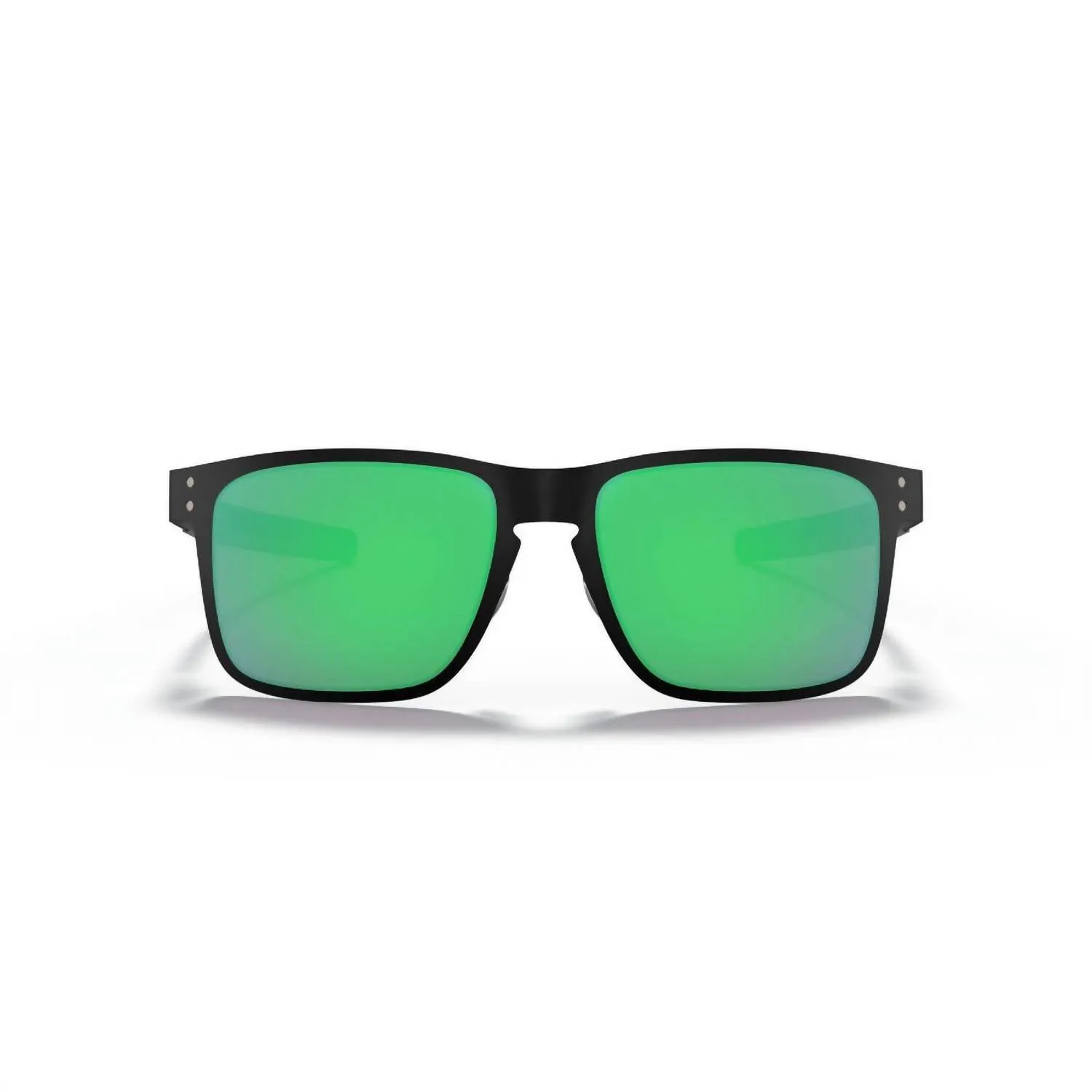 Holbrook Metal Non Polarized Sunglasses 4123 - 04 - 55 In Matte Black/jade Iridium