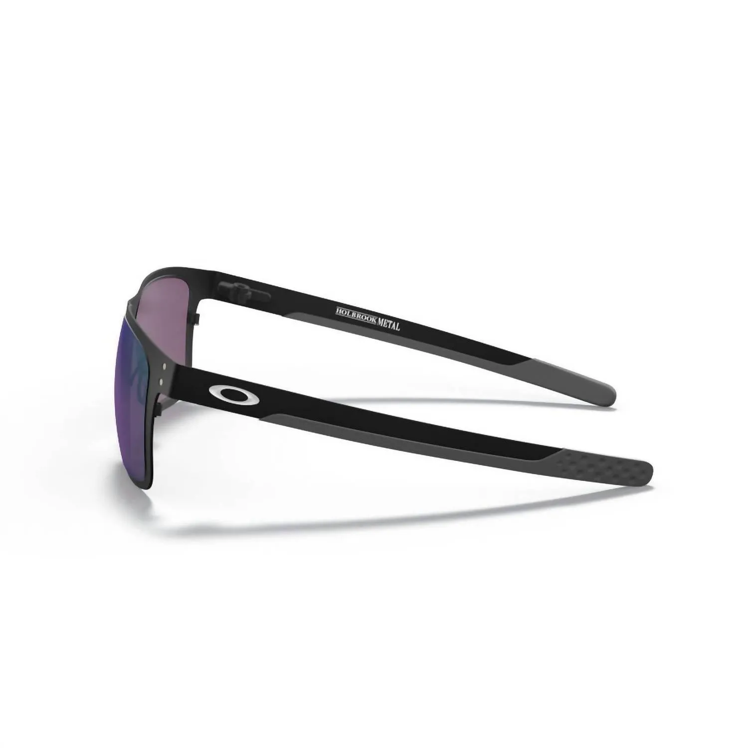 Holbrook Metal Non Polarized Sunglasses 4123 - 04 - 55 In Matte Black/jade Iridium