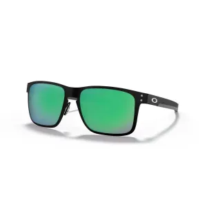 Holbrook Metal Non Polarized Sunglasses 4123 - 04 - 55 In Matte Black/jade Iridium