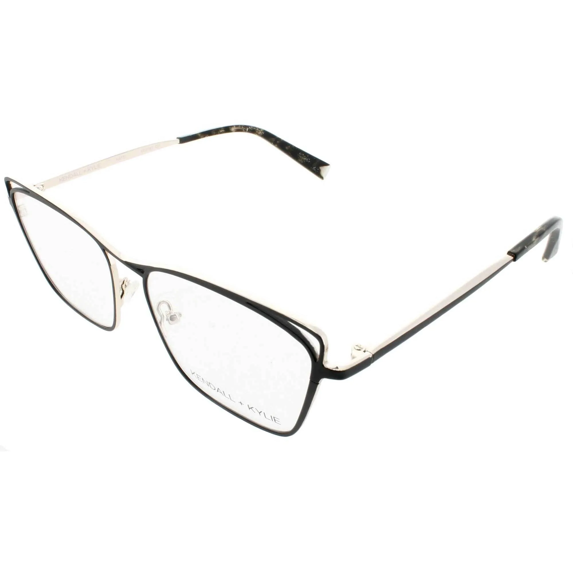 Kendall   Kylie Women's Eyeglasses - Black Metal Cat Eye Frame Demo Lens | KKO181G 1