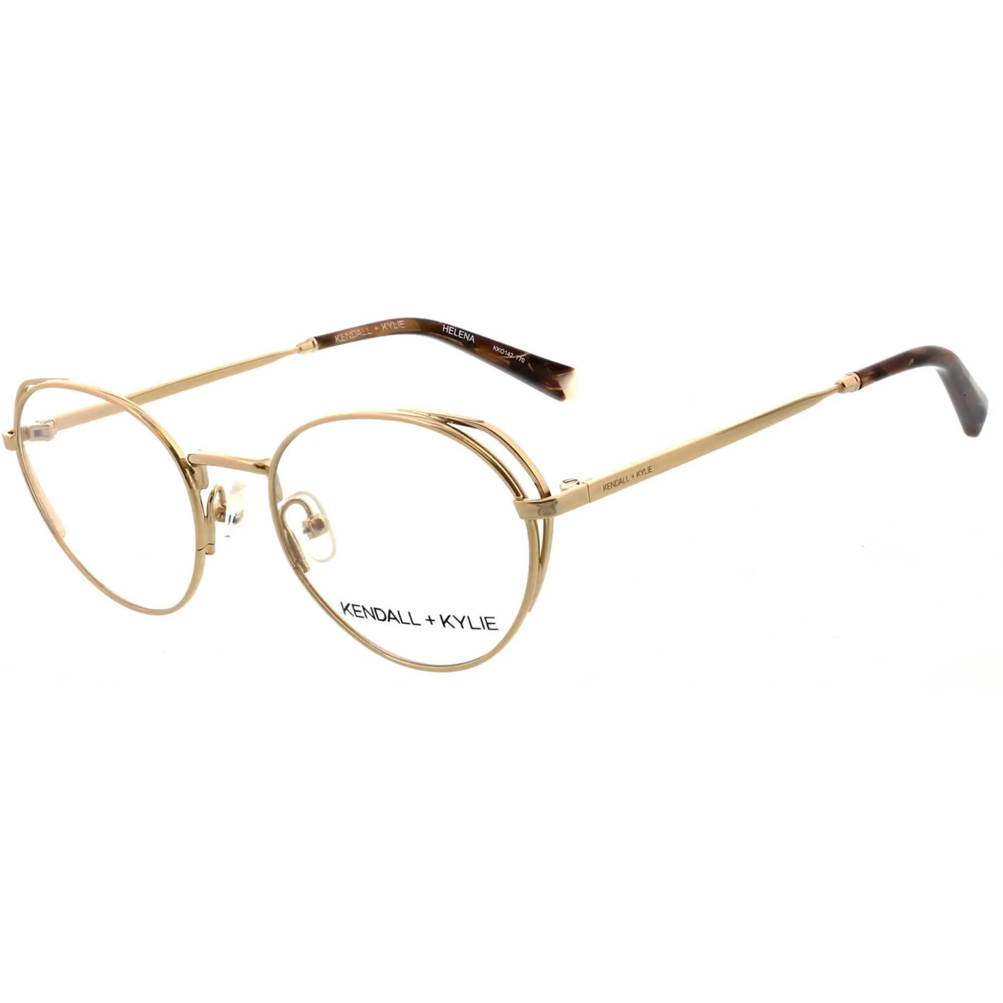 Kendall   Kylie Women's Eyeglasses - Classic Gold Frame Demo Lens | KKO142 HELENA 770