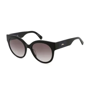 Longchamp Women's Sunglasses - Black Plastic Cat Eye Full Rim Shape Frame | LO673S 001