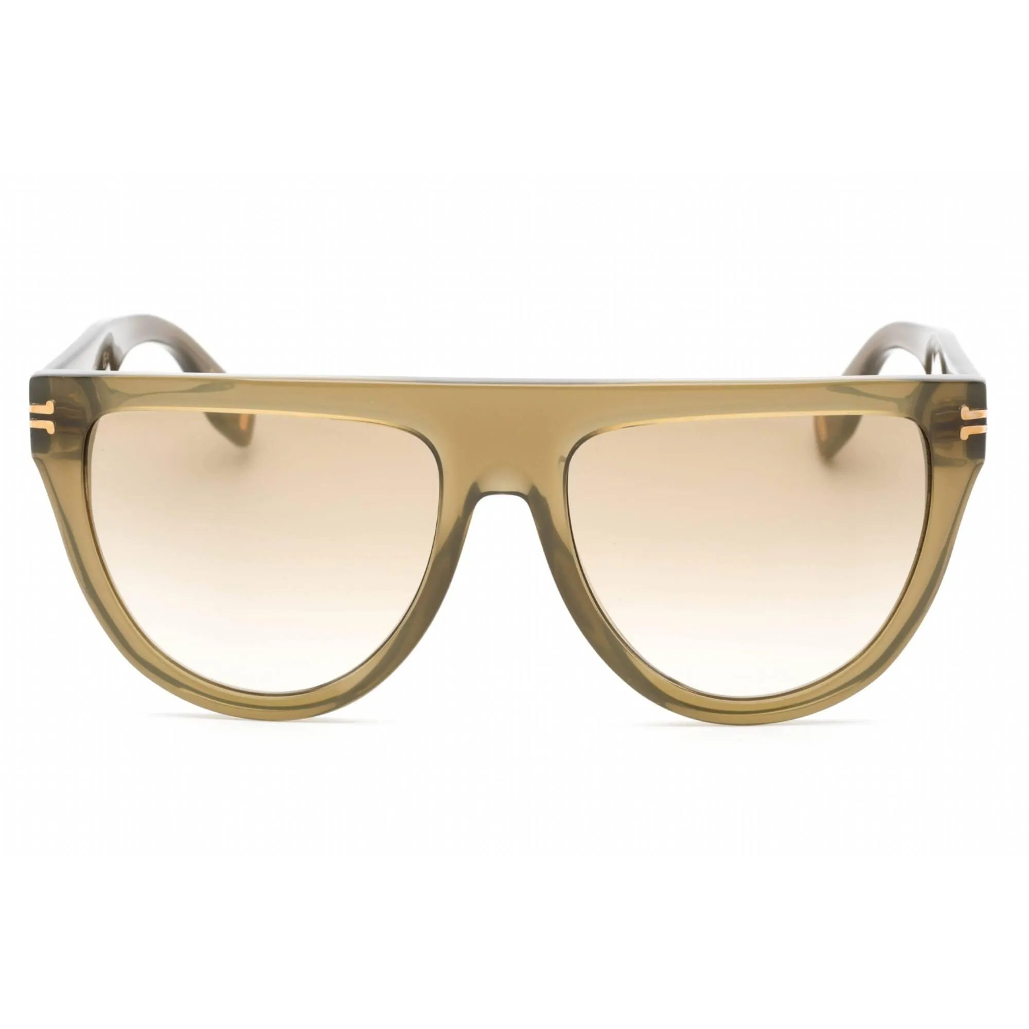 Marc Jacobs Women's Sunglasses - Full Rim Olive Metal Shield Frame | MJ 1069/S 04C3 JL