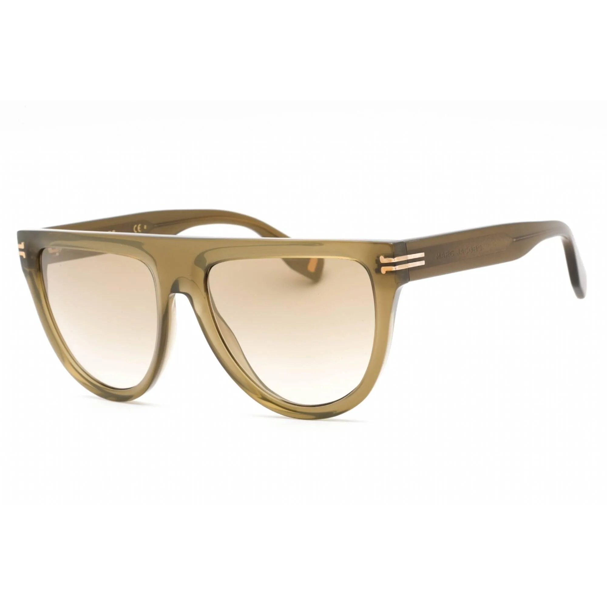Marc Jacobs Women's Sunglasses - Full Rim Olive Metal Shield Frame | MJ 1069/S 04C3 JL