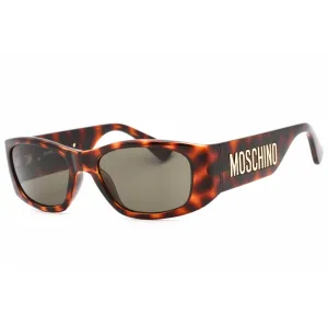 Moschino Women's Sunglasses - Havana 2 Plastic Full Rim Rectangular | MOS145/S 005L 70
