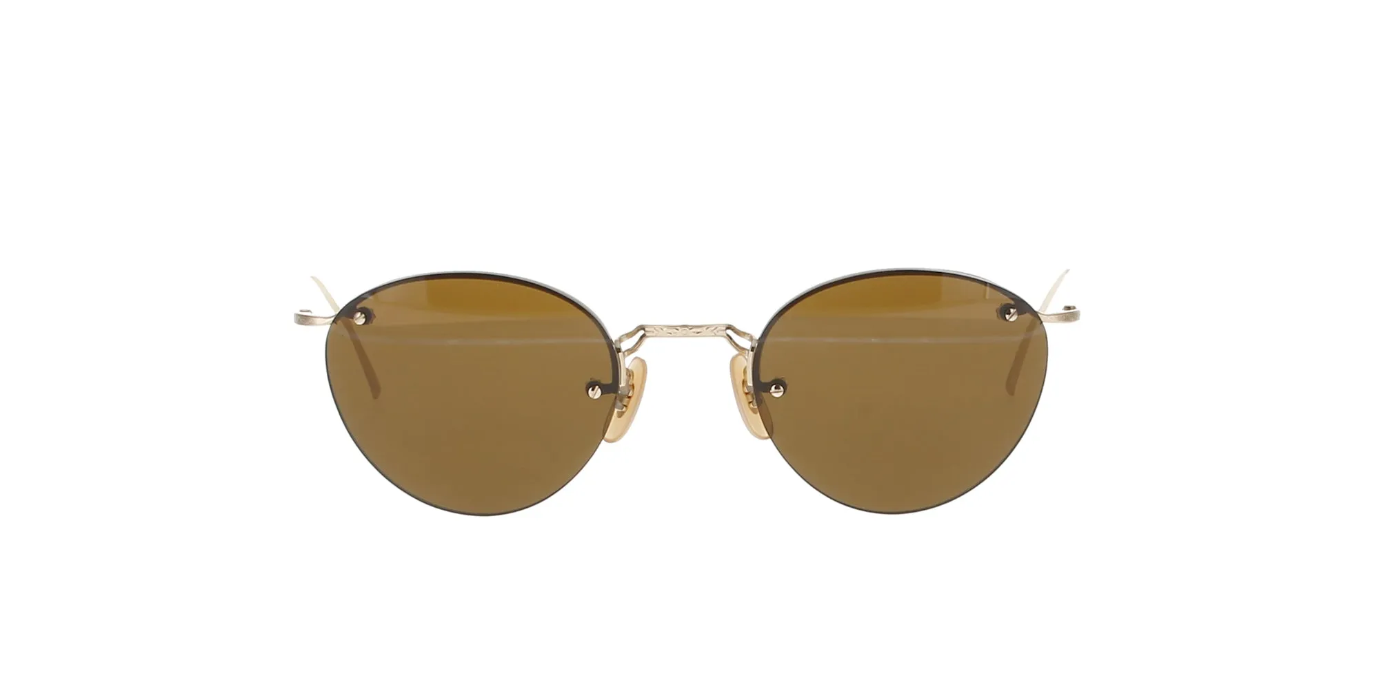 Retro Gold Rimless Titanium Calvin Klein Sunglasses