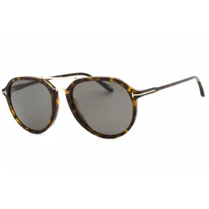 Tom Ford Men's Sunglasses - Dark Havana Plastic Pilot Full Rim Frame | FT0674 52D