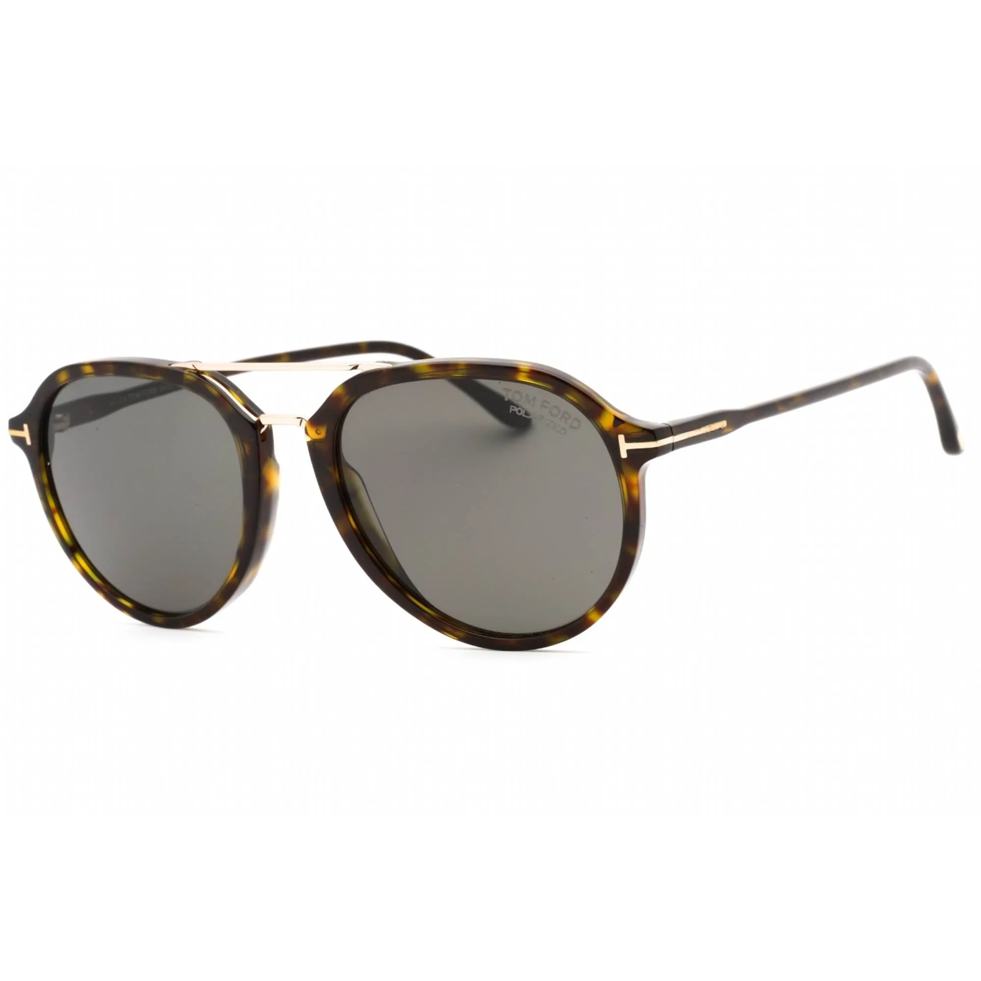 Tom Ford Men's Sunglasses - Dark Havana Plastic Pilot Full Rim Frame | FT0674 52D