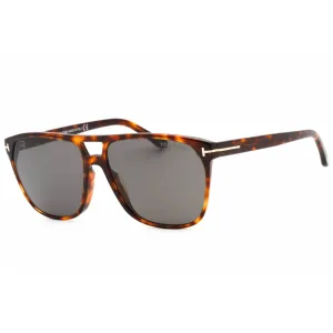 Tom Ford Men's Sunglasses - Red Havana Plastic Pilot Shape Full Rim Frame | FT0679 54D