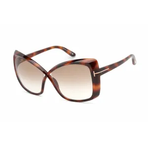 Tom Ford Women's Sunglasses - Blonde Havana Plastic Butterfly Shape Frame | FT0943 53F