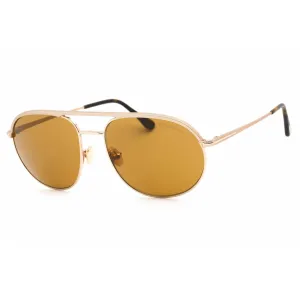 Tom Ford Women's Sunglasses - Matte Rose Gold Metal Frame Brown Lens | FT0772 29E