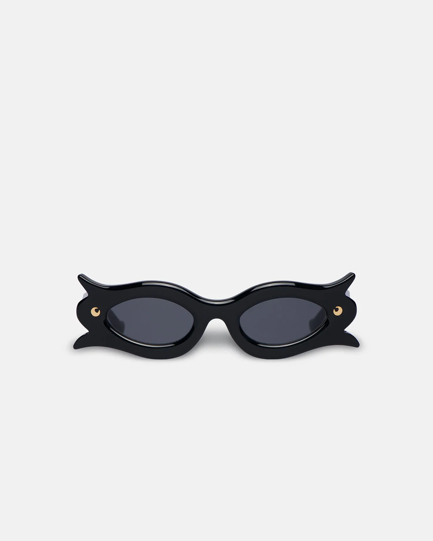 Tully - Bio-Plastic Floral-Shaped Sunglasses - Black